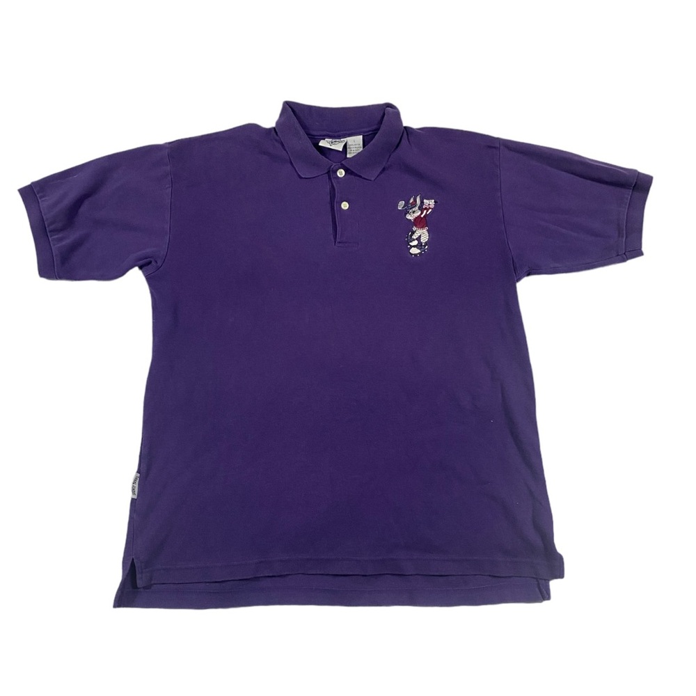 Vintage Acme Store Bugs Bunny Golf Polo T-Shirt Looney Tunes Purple